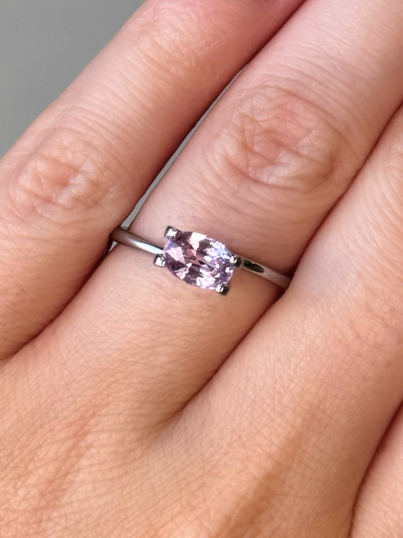 1.26ct oval pastel pink sapphire loose gemstone Adelaide engagement ring