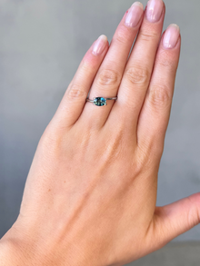1.42ct Oval Cut Teal Sapphire Adelaide sapphire engagement ring