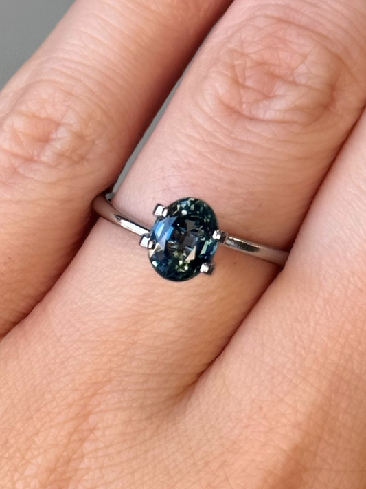 1.65ct Oval Cut Blue Sapphire