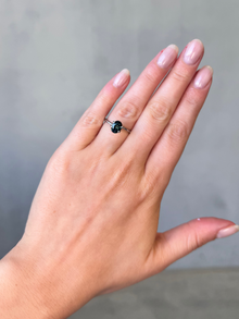 1.68ct Oval Cut Teal Sapphire - Adelaide sapphire engagement ring
