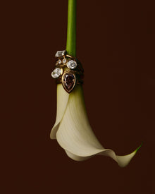 Zara Champagne Pear Diamond Engagement Ring