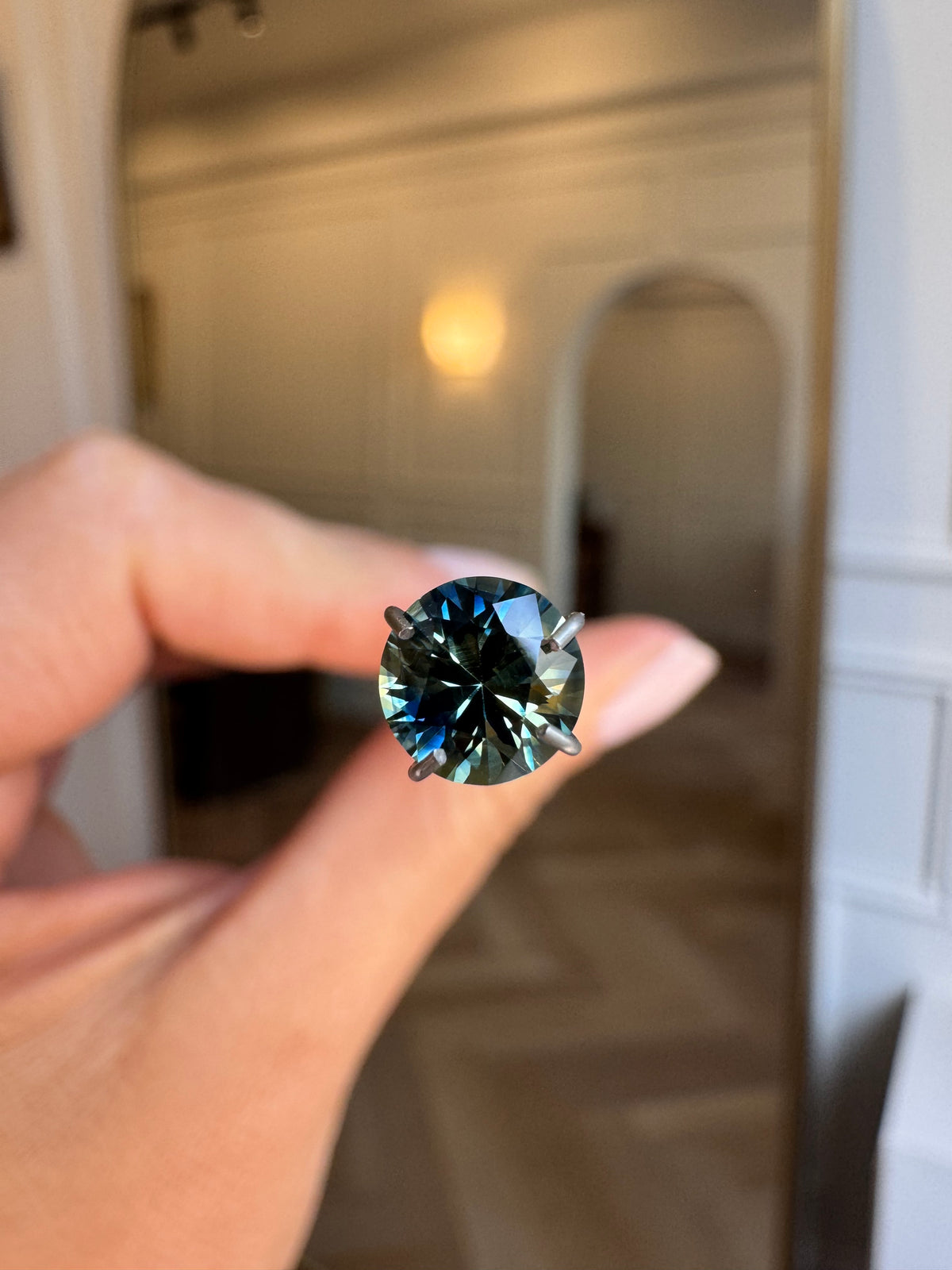 1ct round cut australian parti sapphire