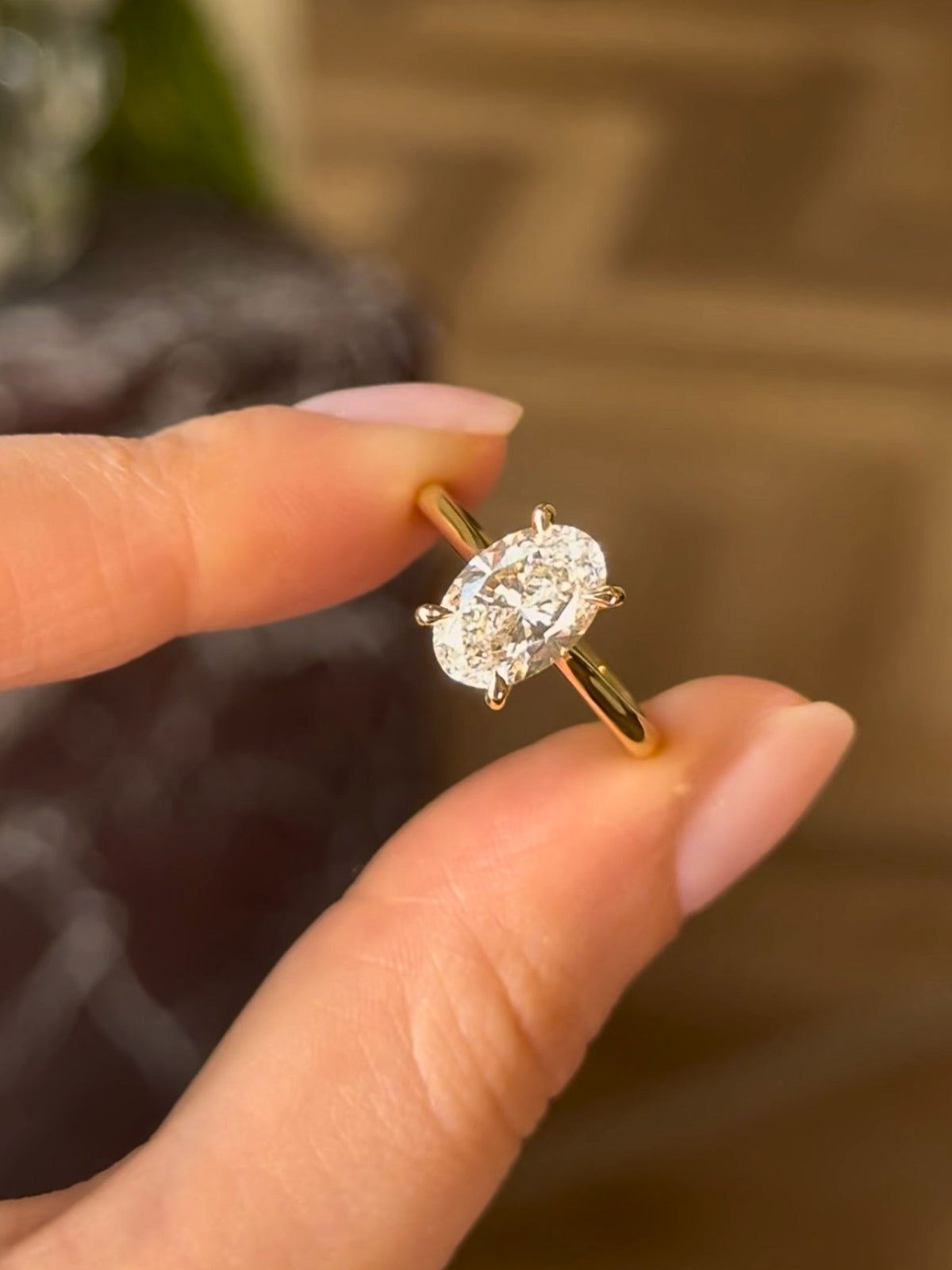 Oval Diamond Solitaire Engagement Ring