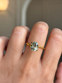 3.00ct Oval Cut Pastel Green Sapphire