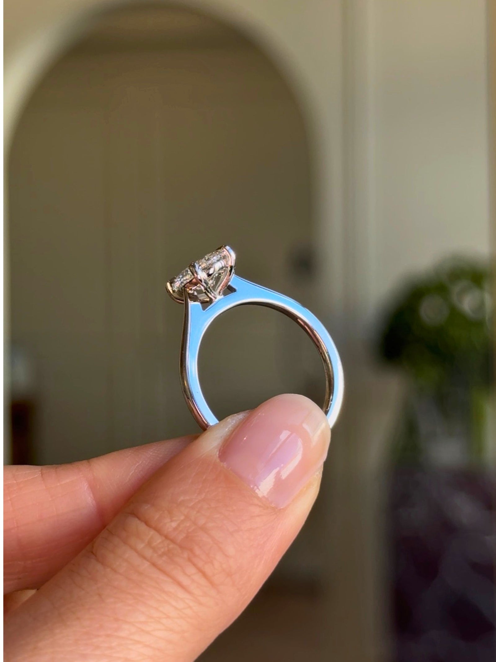 Oval Diamond Solitaire
