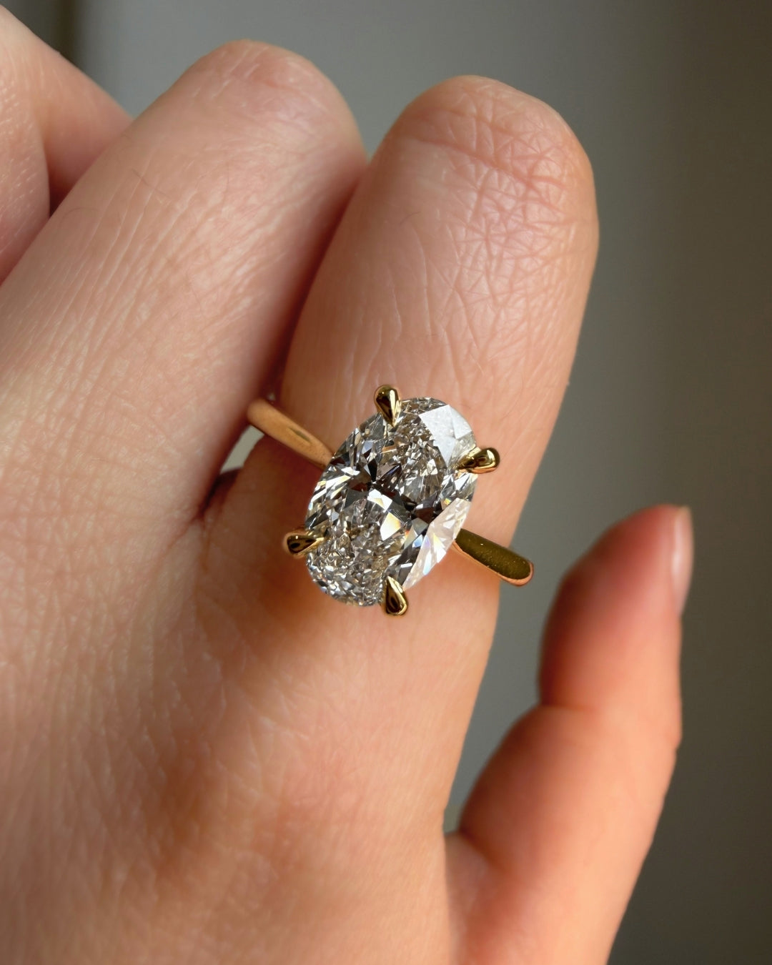 Oval Diamond Solitaire