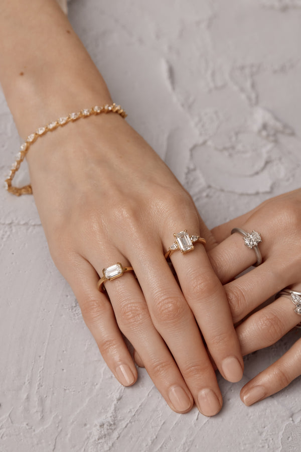 Jasmine Three Stone Ring hover