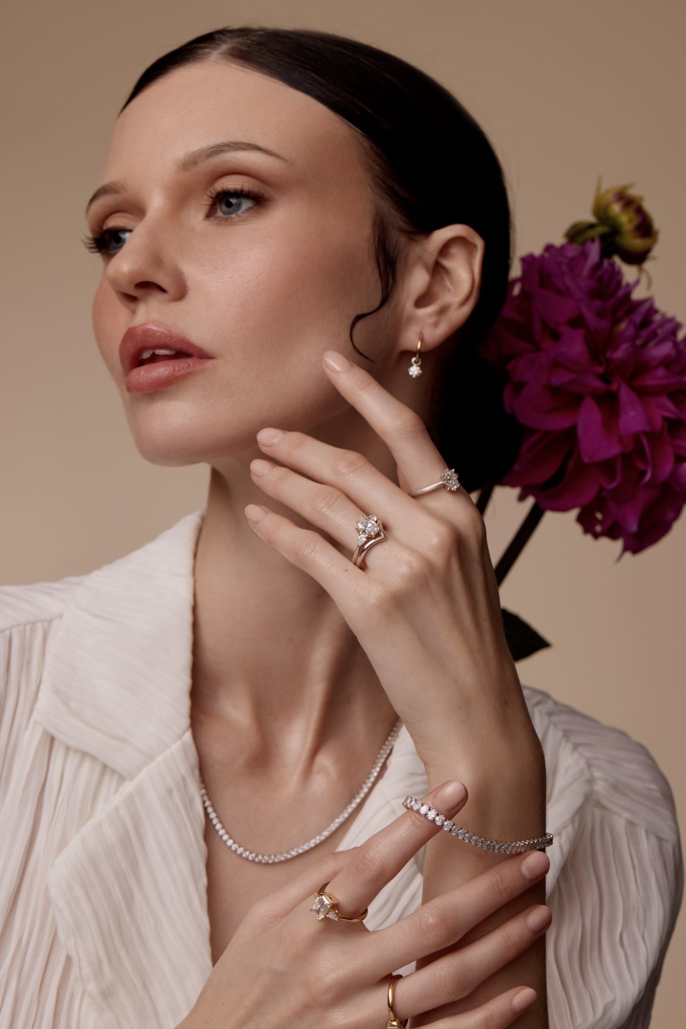 Jasmine Three Stone Ring