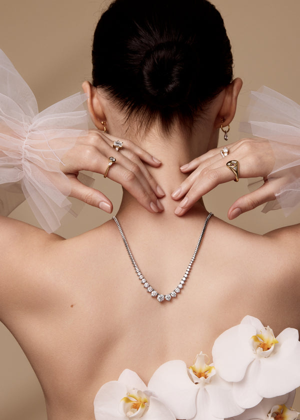 Vera Graduated Tennis Necklace hover