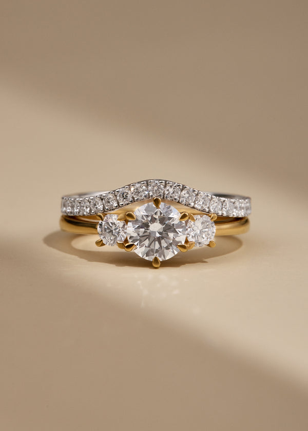 Clara Three Stone Ring hover