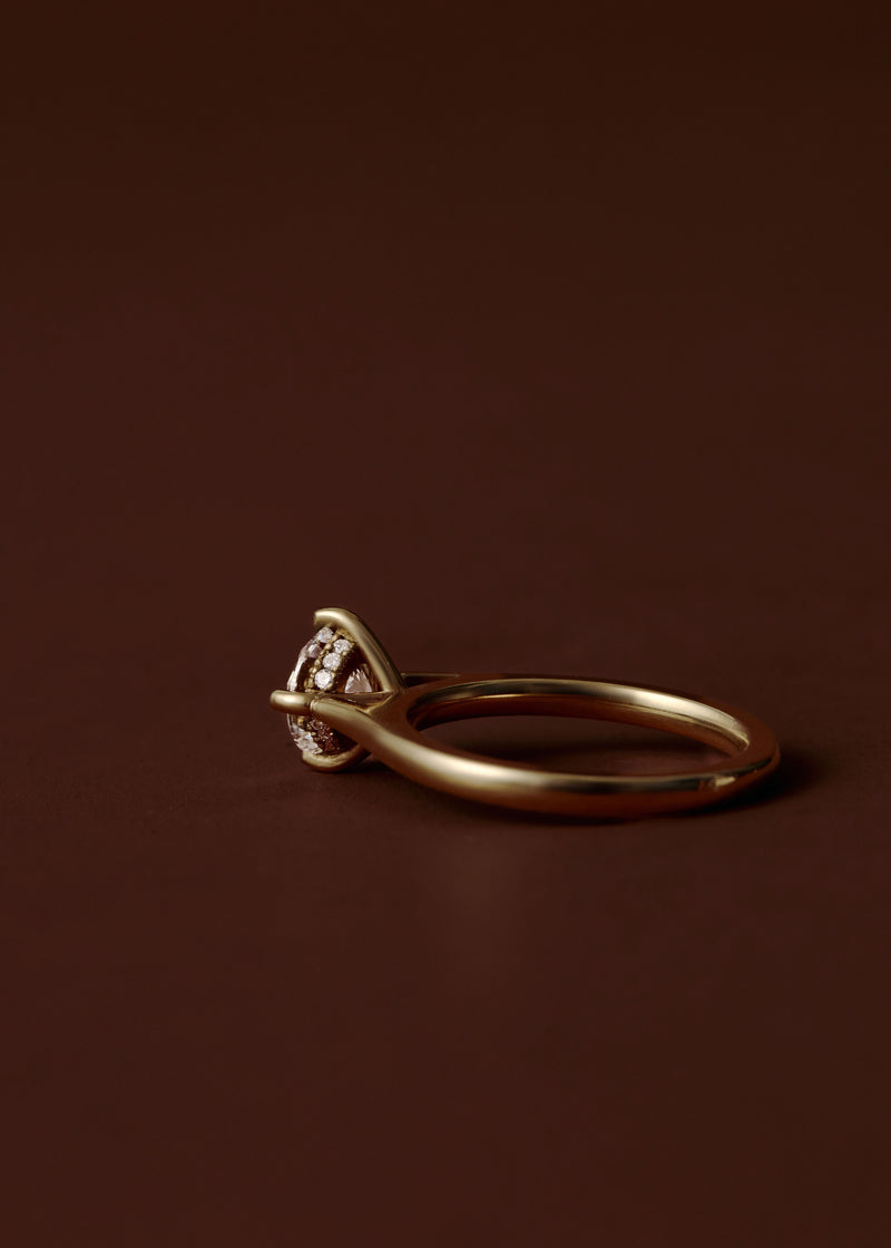 Cora Round Diamond Hidden Halo Engagement Ring