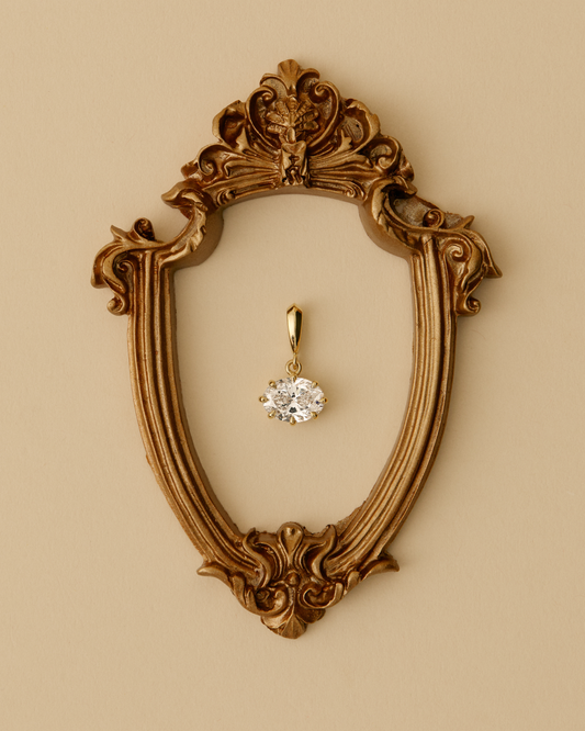 Oval diamond pendant adelaide