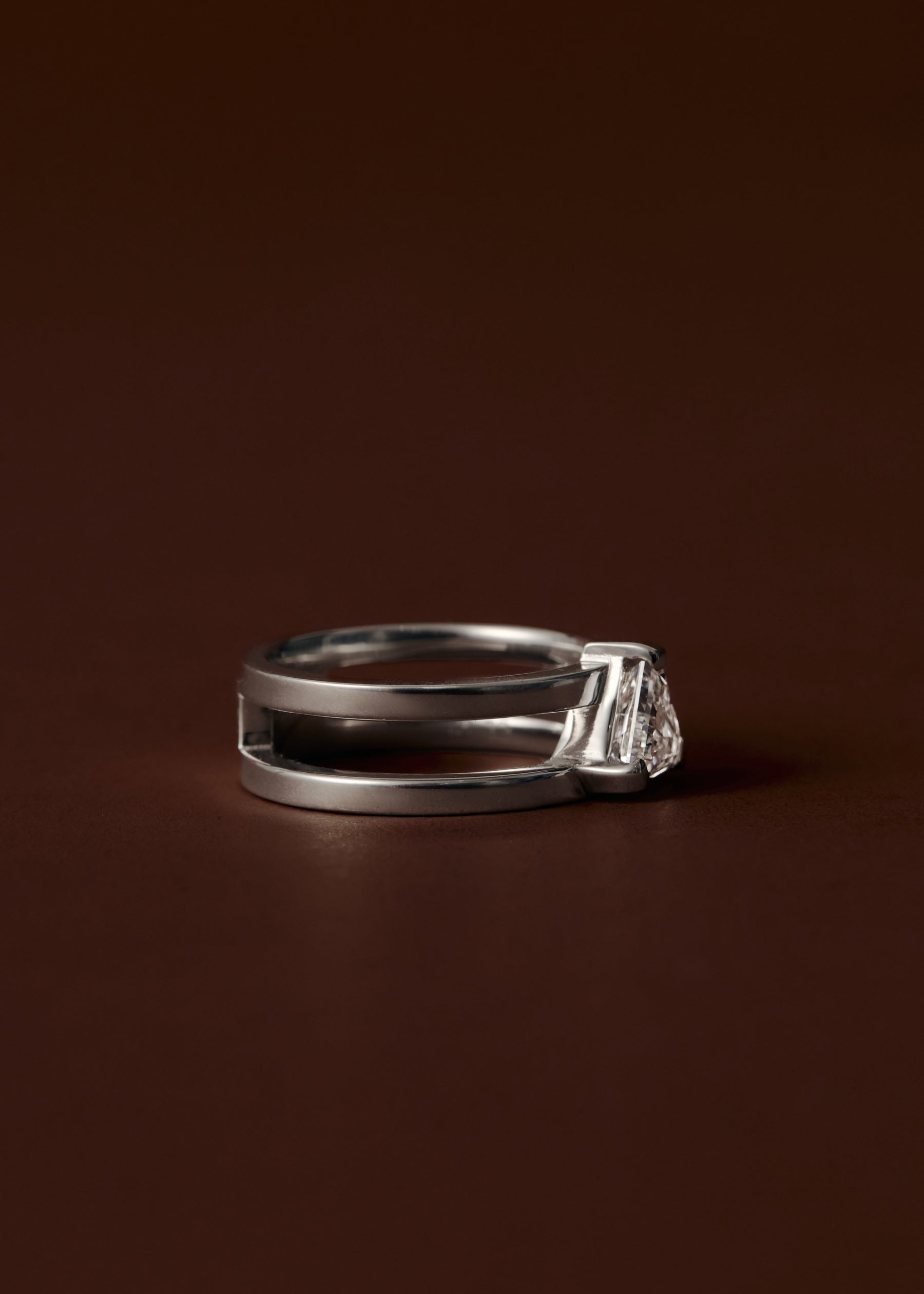 Enid Calf Cut Diamond Engagement Ring