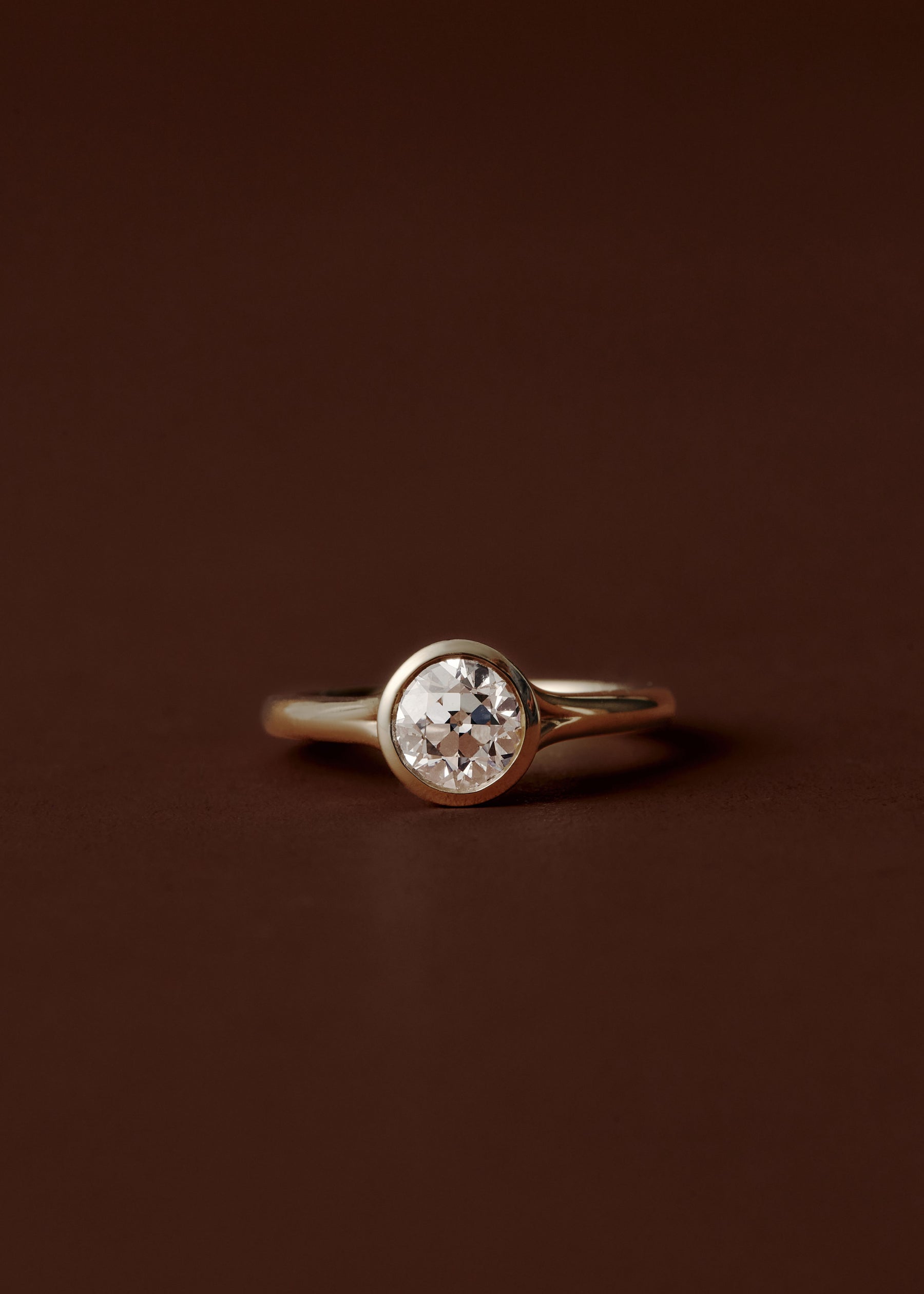 Maeve Raised Bezel Solitaire Engagement Ring