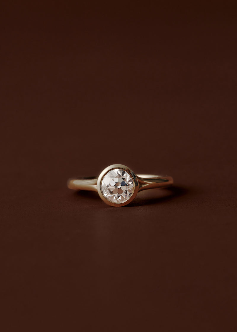 Maeve Raised Bezel Solitaire Engagement Ring