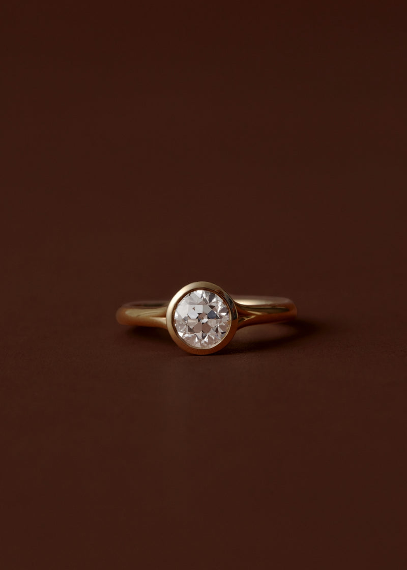 Maeve Raised Bezel Solitaire Engagement Ring
