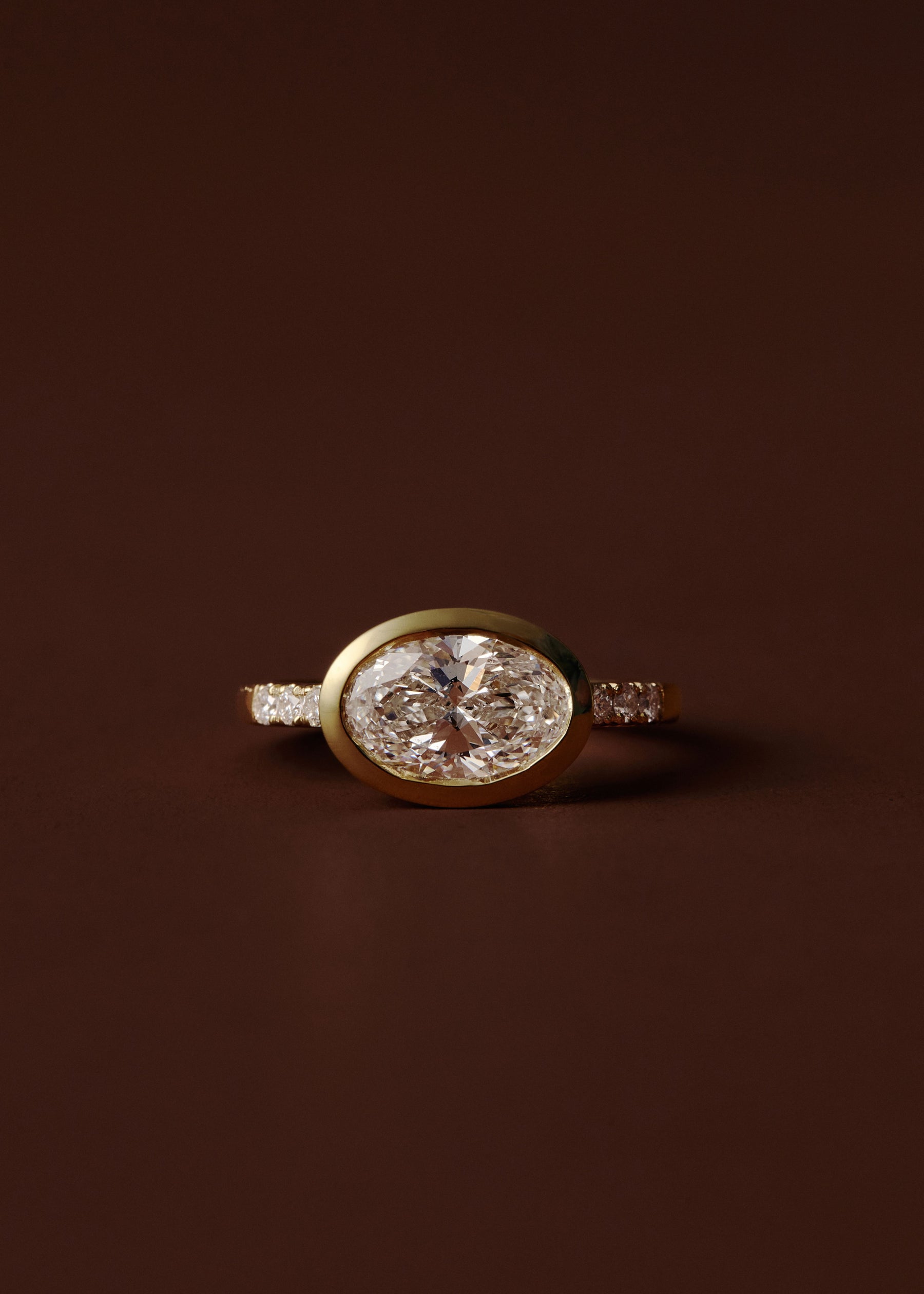 Mira East-West Oval Engagement Ring