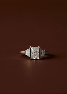 Simone Radiant Three Stone Engagement Ring