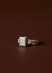 Simone Radiant Three Stone Engagement Ring