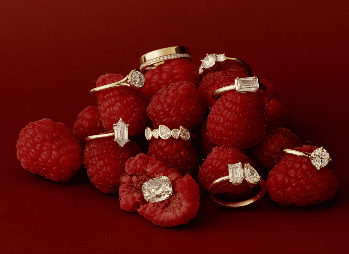 Maya Hexagon Diamond Solitaire Ring