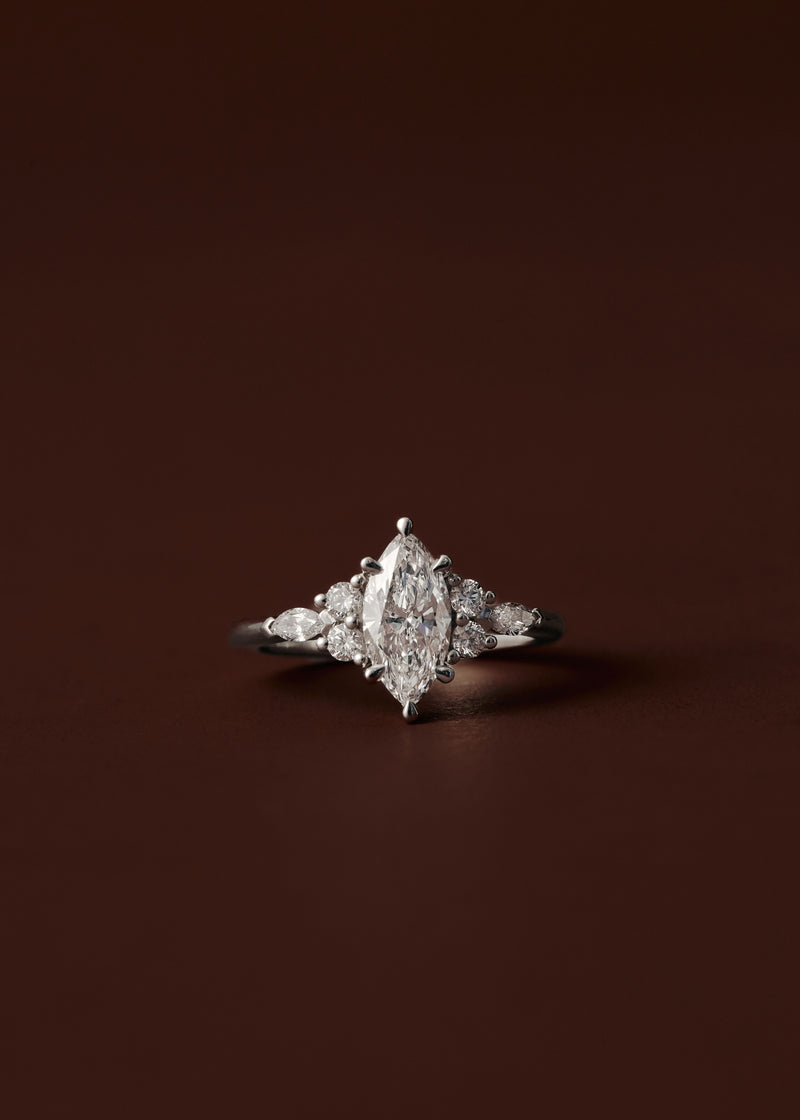 Vivienne Marquise Diamond Cluster Engagement Ring