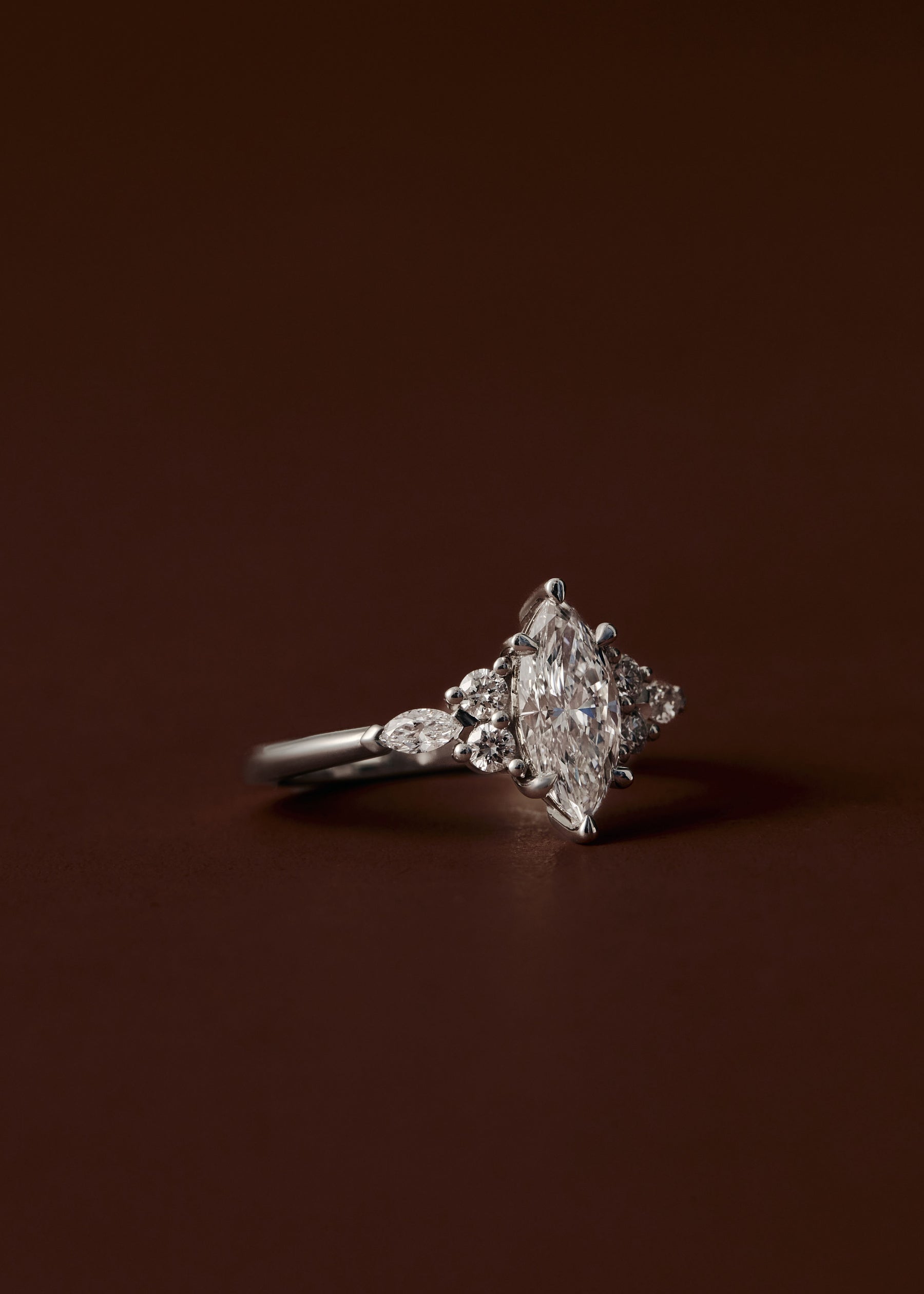 Vivienne Marquise Diamond Cluster Engagement Ring