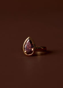 Zara Champagne Pear Diamond Engagement Ring
