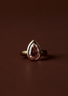 Zara Champagne Pear Diamond Engagement Ring