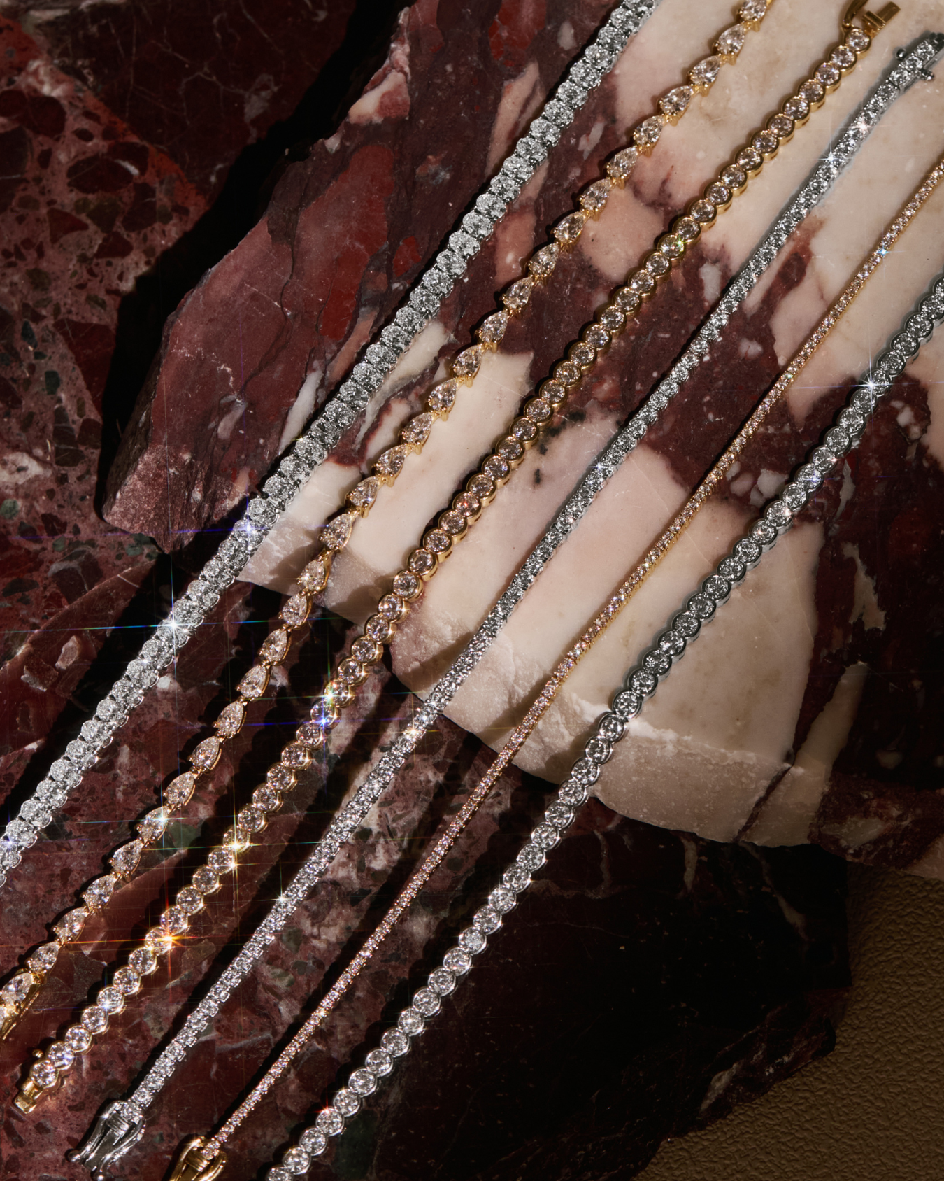 Semi Bezel Tennis Bracelet - Natural Grown Diamonds