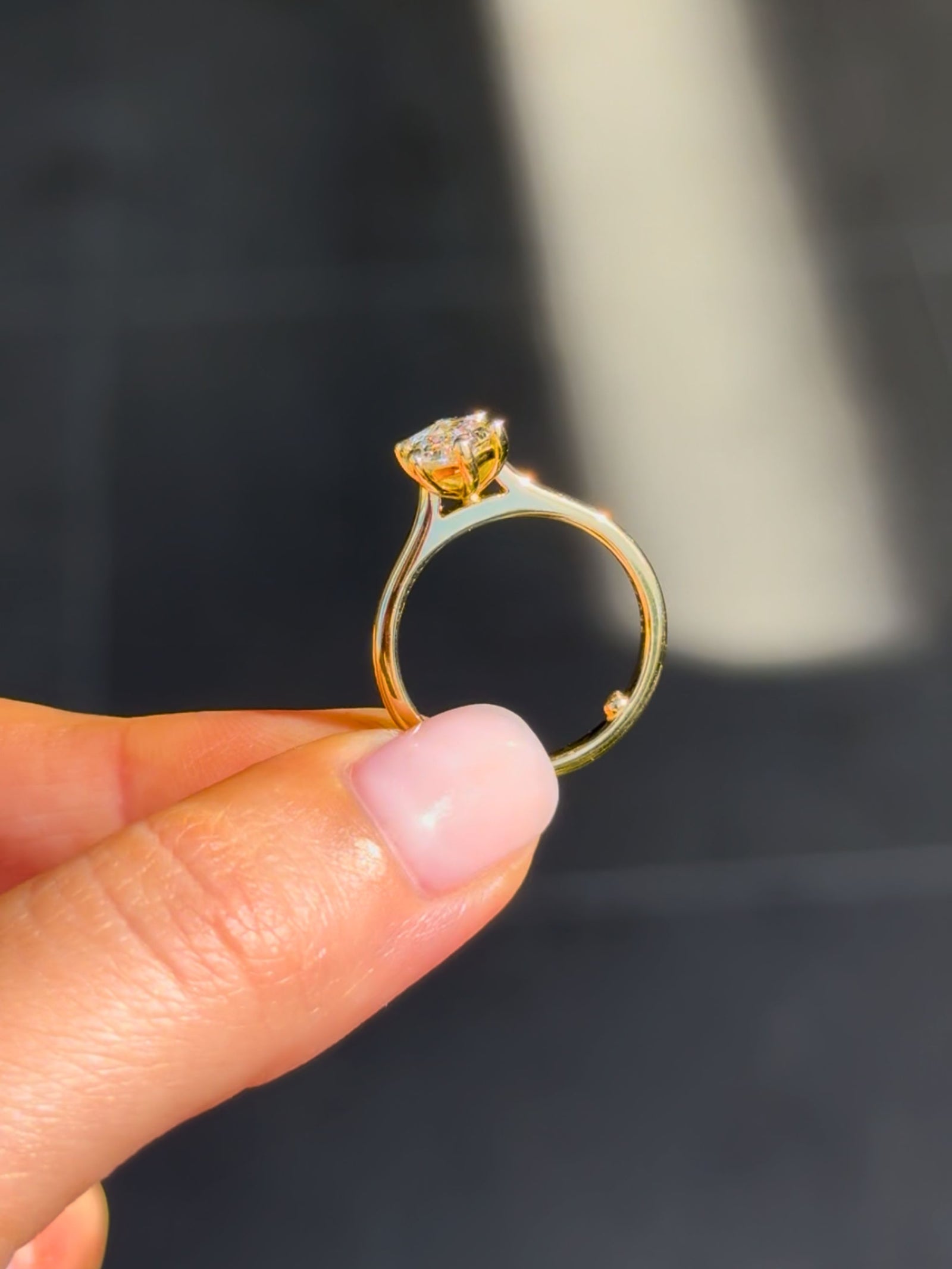 Hexagon Diamond Solitaire Engagement Rings