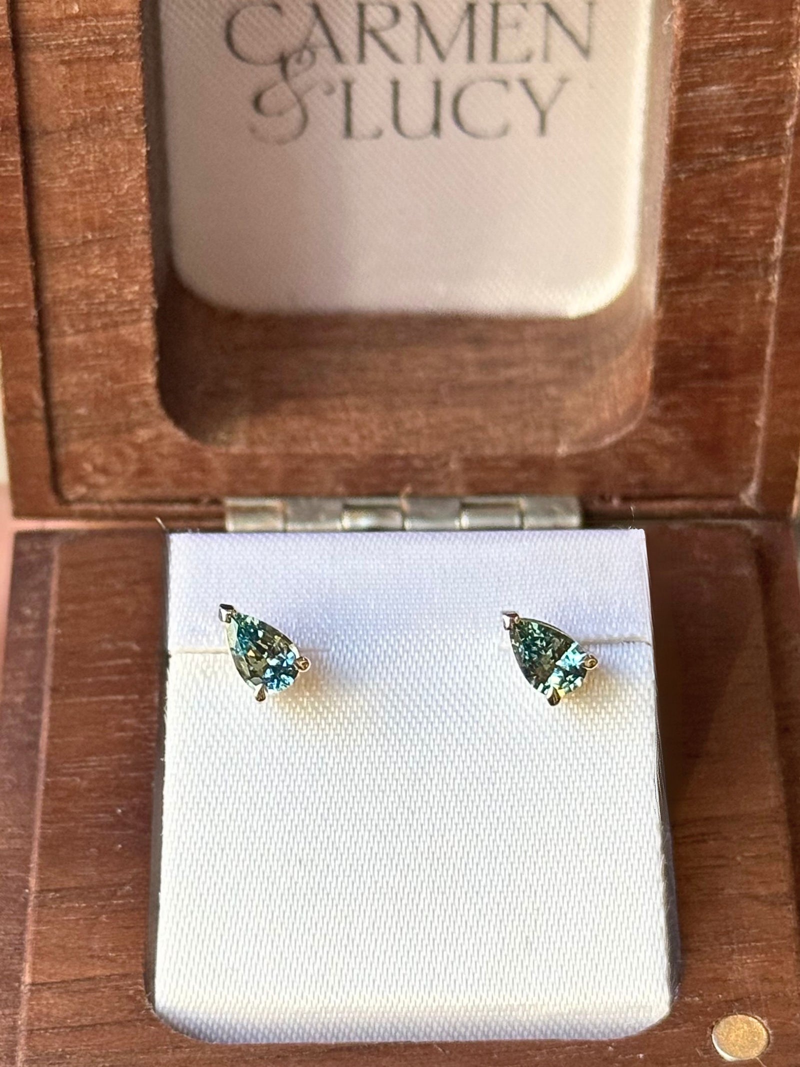Pear Sapphire Stud Earrings