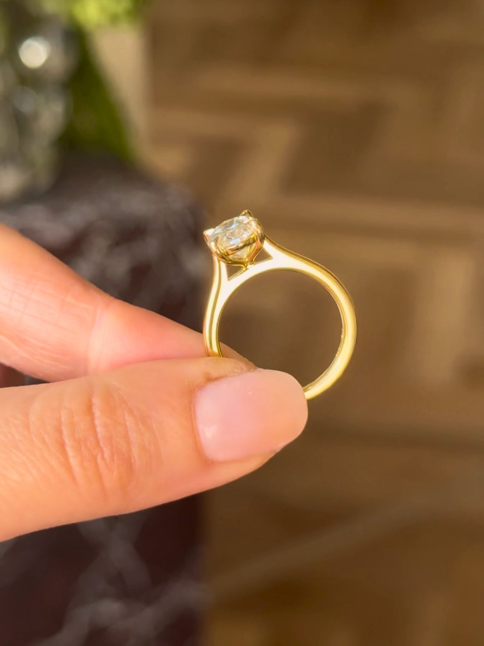 Oval Diamond Solitaire Engagement Ring