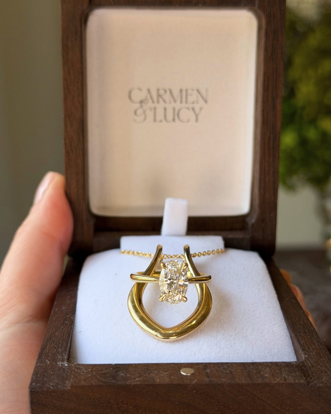 Yellow Gold Pendant - Ring Holder