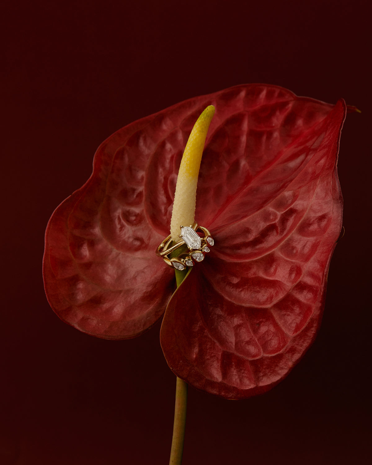 hexagon diamond engagement ring adelaide