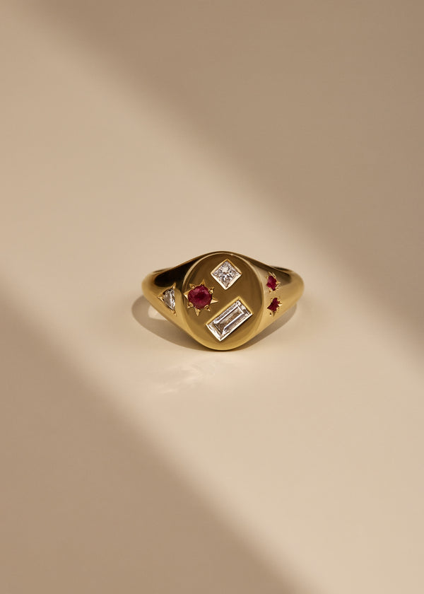 Mosaic Signet Ring