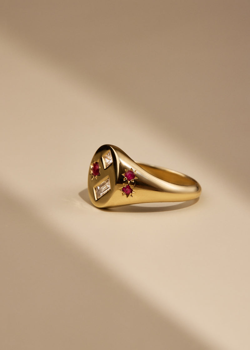 Mosaic Signet Ring