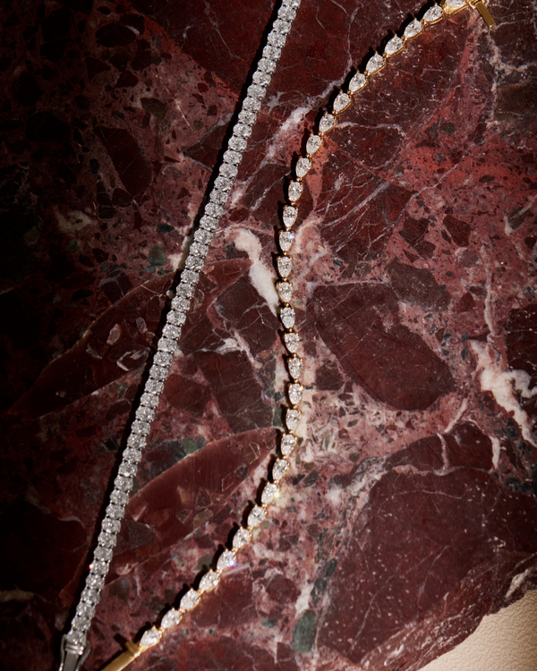 Pear Diamond Tennis Bracelet - Lab Grown Diamonds hover