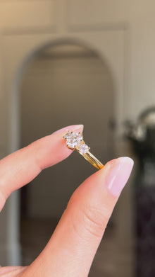 Clara Round Diamond Three Stone Engagement Ring