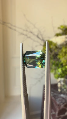 2.57ct Radiant Cut Teal Parti Sapphire