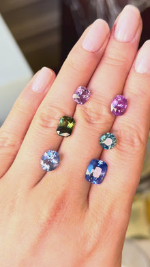 2.57ct Radiant Cut Teal Parti Sapphire
