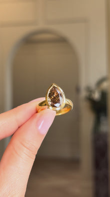 Zara Champagne Pear Diamond Engagement Ring