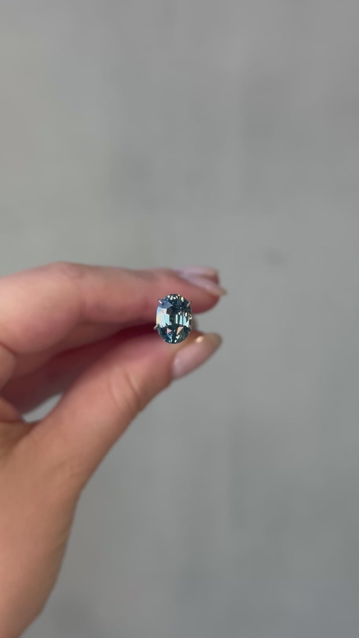 3.03ct Oval Cut Teal Sapphire