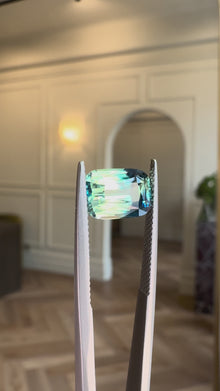 4.06ct Cushion Cut Parti Sapphire