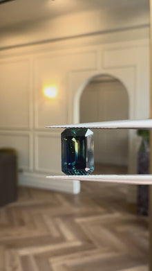 2.95ct Emerald Cut Parti Sapphire