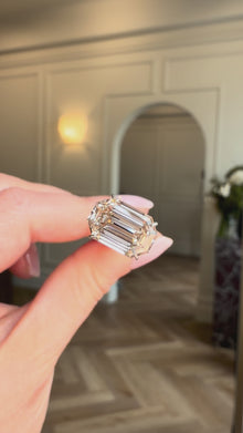 3.02ct Old Mine Emerald Cut Champagne Lab-Grown Diamond