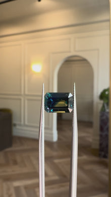 2.95ct Emerald Cut Parti Sapphire