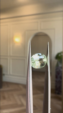 3.00ct Oval Cut Pastel Green Sapphire