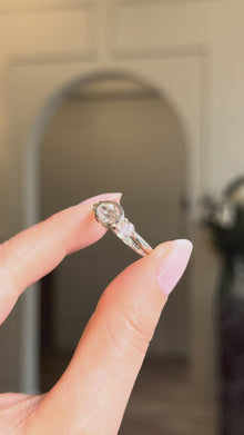 Olivia Three Stone Bezel Engagement Ring