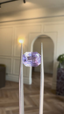 3.03ct Radiant Cut Lavender Sapphire