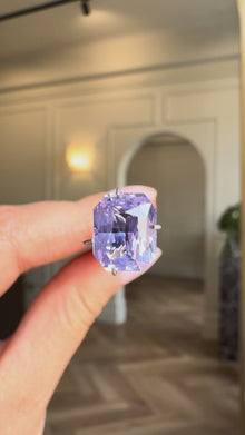 3.03ct Radiant Cut Lavender Sapphire